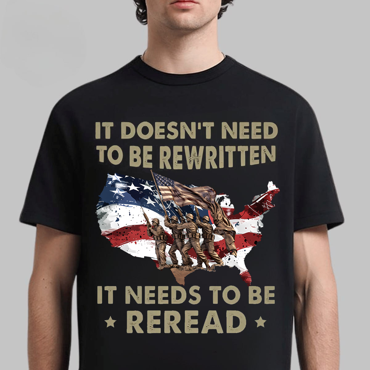 Strength and Resolve US Flag T-Shirt for Those Who Honor History, T-shirt for men and women, T-shirt Veteran as Gift