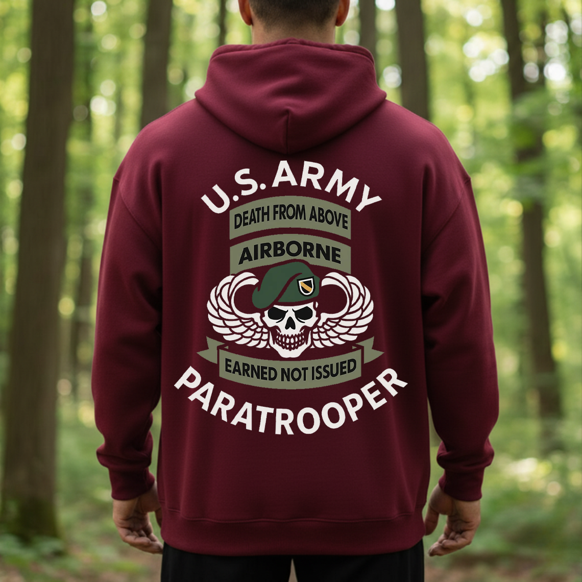 U.S. Army Paratrooper T-Shirt, Sweatshirt, Hoodie – Airborne Death From Above Military Veteran Tee
