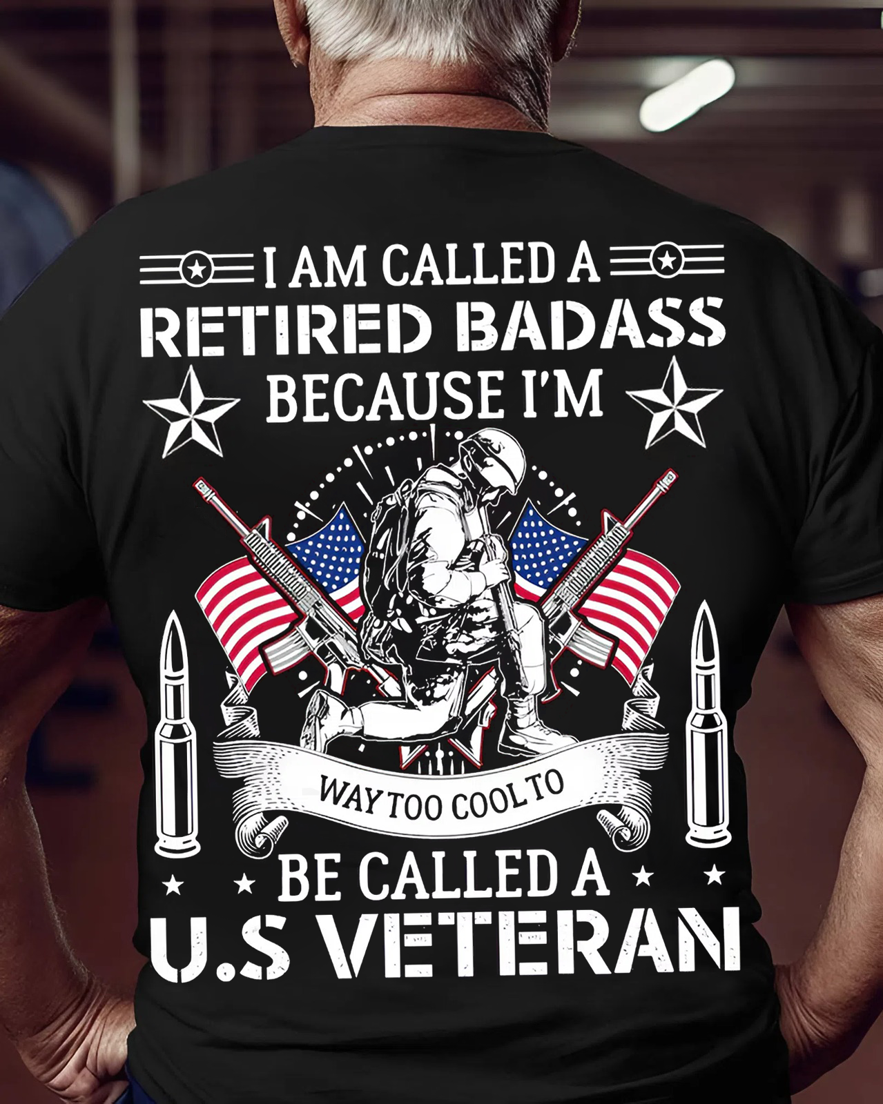 Retired Badass U.S. Veteran T-Shirt – Bold. Proud. Unapologetic