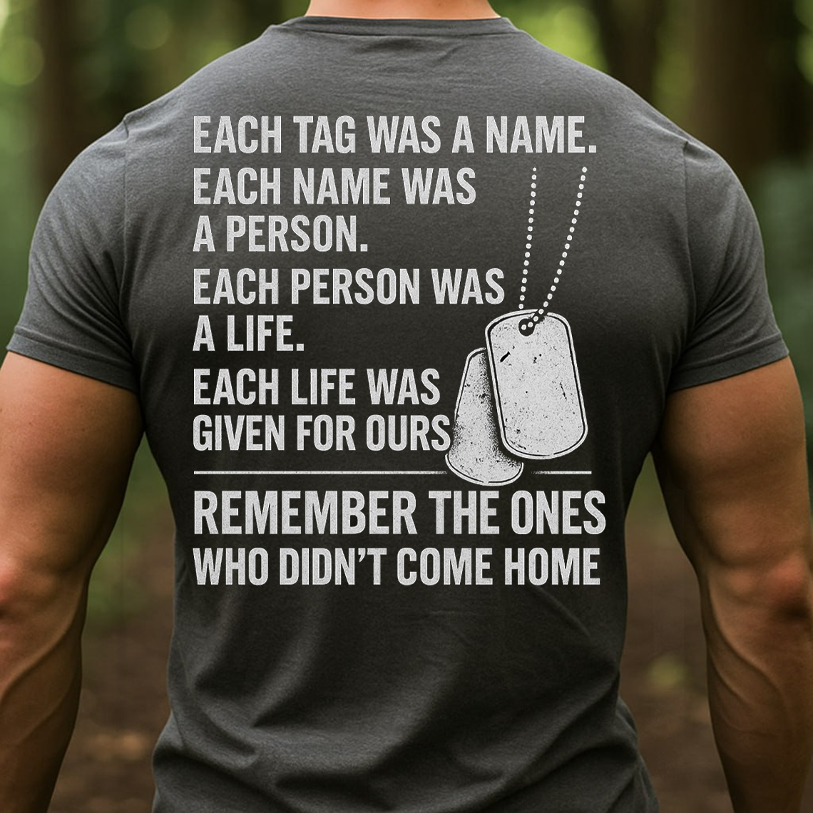 Veteran T-Shirt, Sweatshirt, Hoodie – Remember the Ones Who Didn’t Come Home Tee, Military Dog Tag Tribute Shirt for Proud Americans