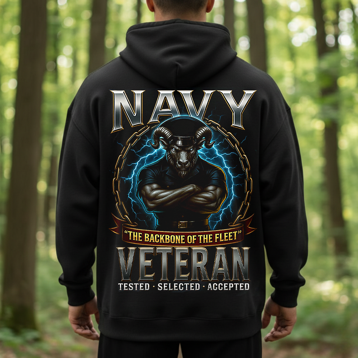 Proud Navy Veteran T-Shirt, Sweatshirt, Hoodie – Tested, Selected, Accepted Military Pride Gift