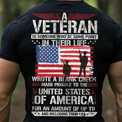 A Veteran T-Shirt, Patriotic American Flag Military Tee, USA Army Soldier Veteran Gift Shirt