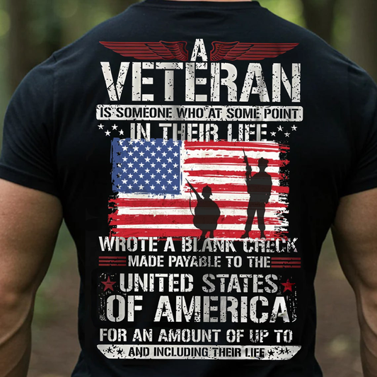 A Veteran T-Shirt, Patriotic American Flag Military Tee, USA Army Soldier Veteran Gift Shirt