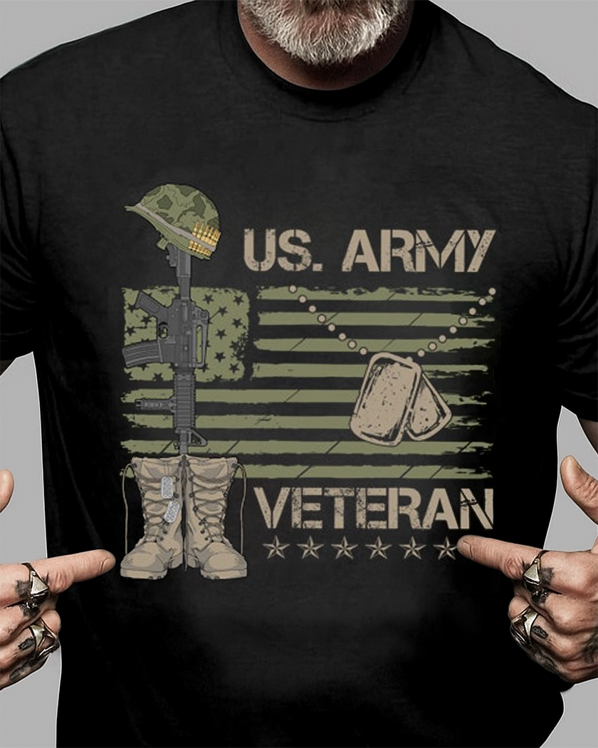 Us Army Veteran Flag Veteran T Shirt