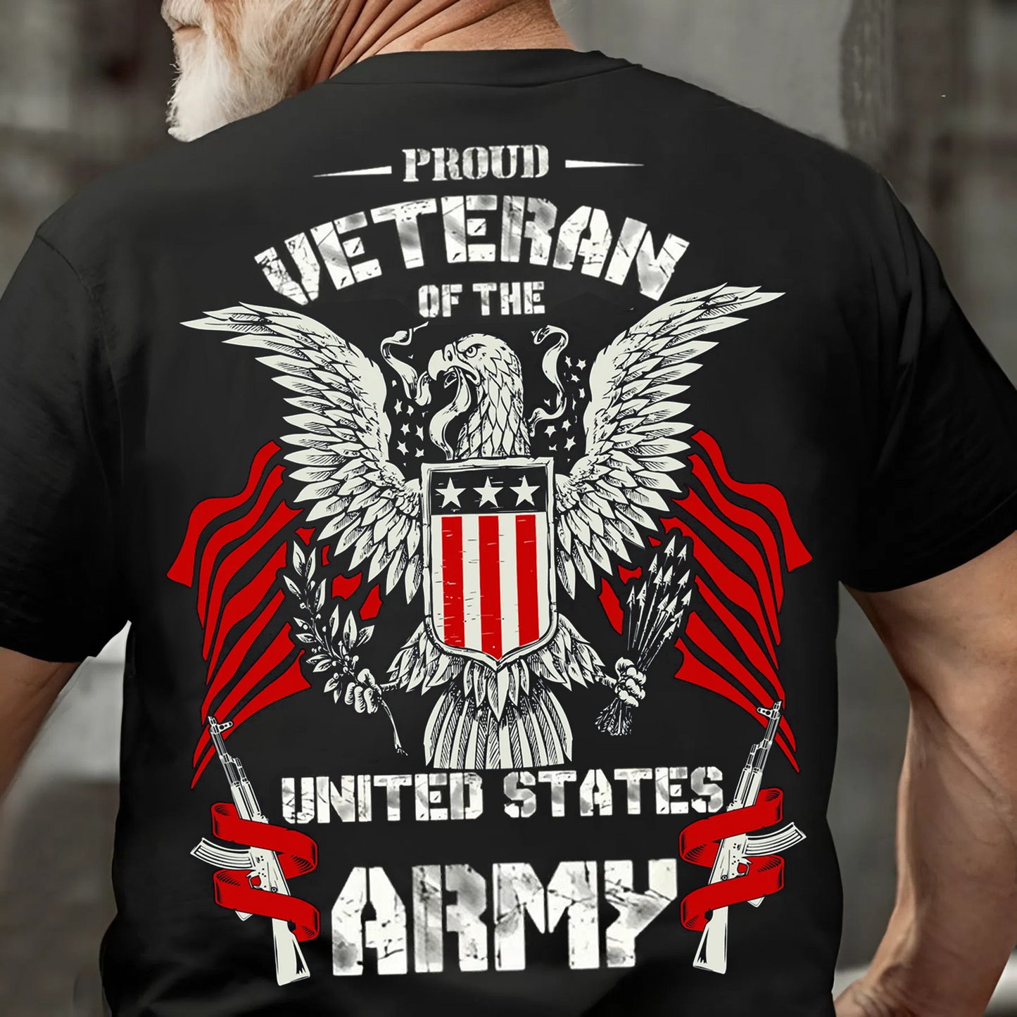 Proud U.S. Army Veteran T-Shirt – Eagle Emblem & Military Strength