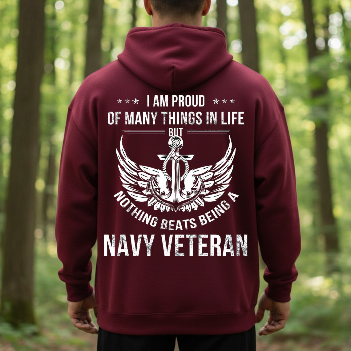 Navy Veteran Shirt, Sweatshirt, Hoodie – Proud of Many Things in Life but Nothing Beats Being a Navy Veteran Gift for Military Men