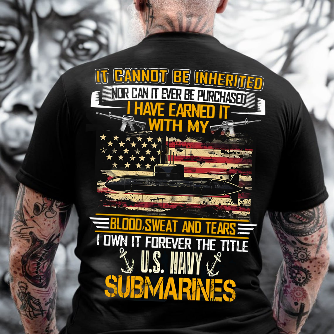 U.S. Navy Submarines T-Shirt, Blood Sweat and Tears Military Veteran Tee, Submarine Veteran Gift Shirt