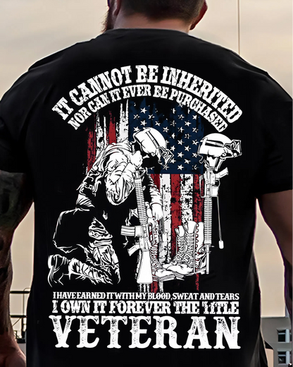 Veteran Pride Shirt – Earned With Blood Sweat and Tears Military Tee