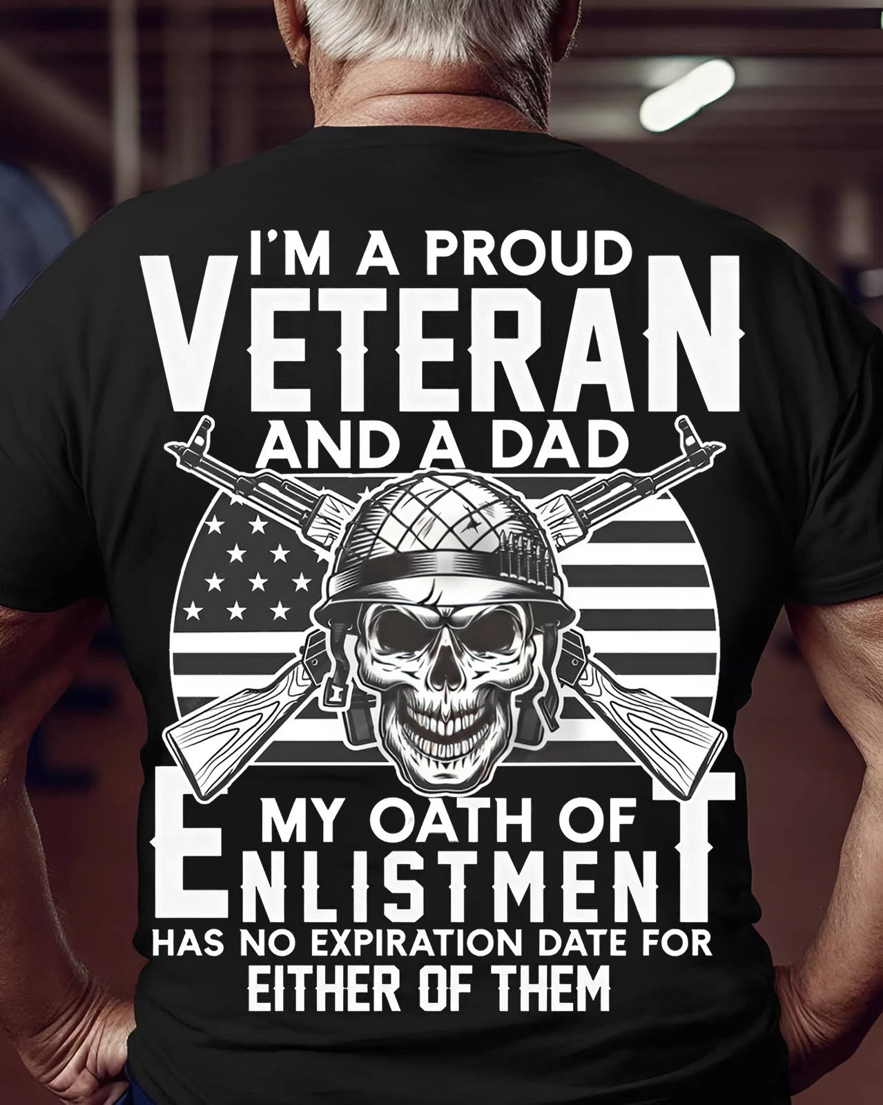 Proud Veteran and Devoted Dad – Military Oath T-Shirt That Honors Lifelong Duty to Family and Country