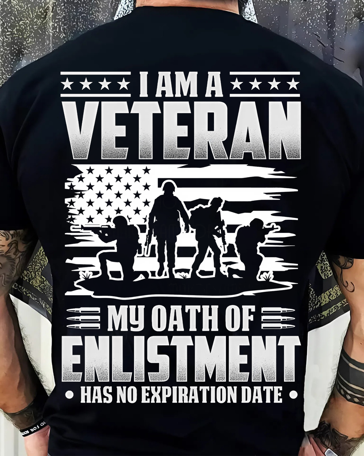 I Am a Veteran – Military Oath T-Shirt With No Expiration Date