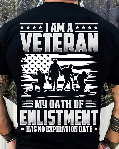 I Am a Veteran – Military Oath T-Shirt With No Expiration Date