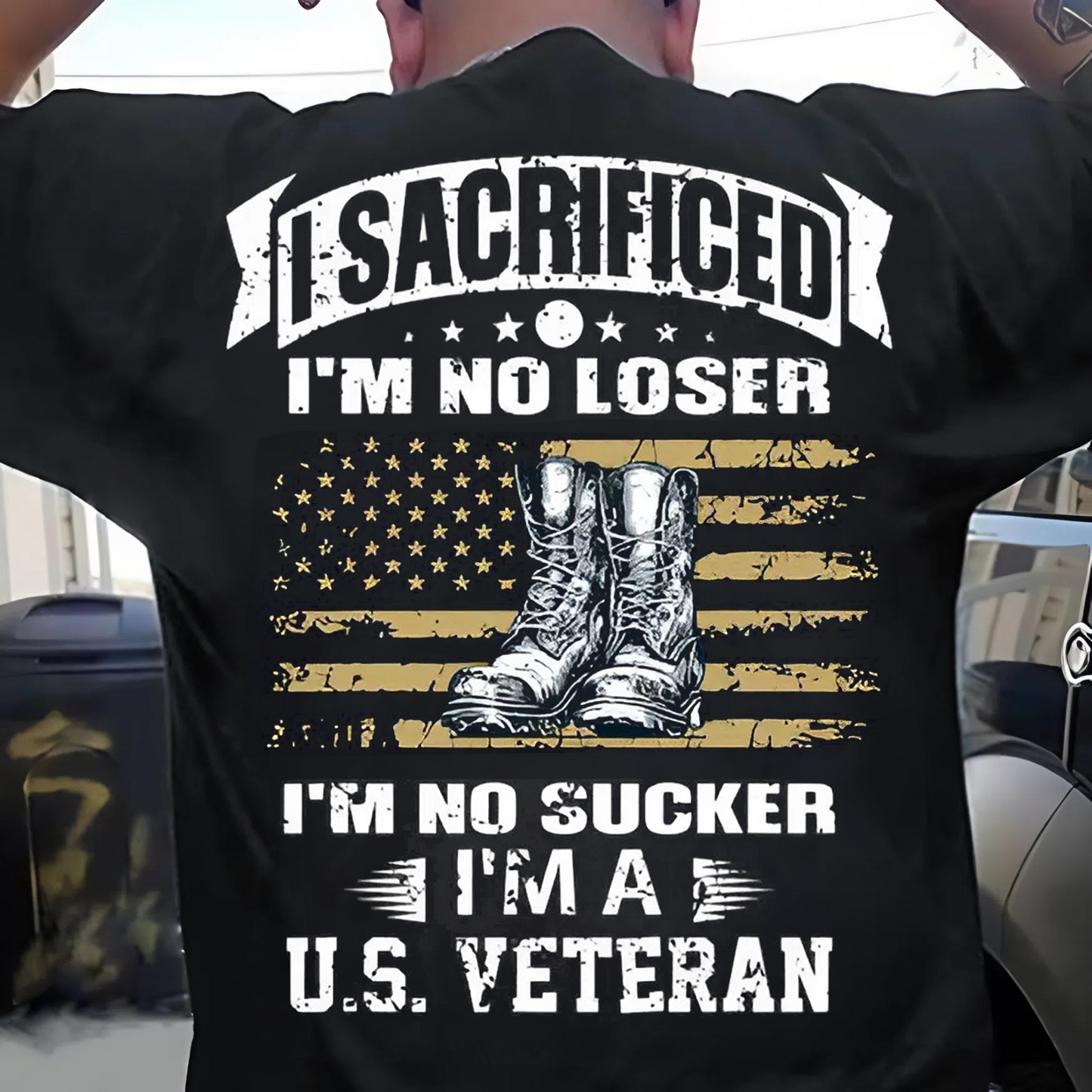 U.S. Veteran Sacrifice T-Shirt – No Loser, No Sucker, Just a Hero