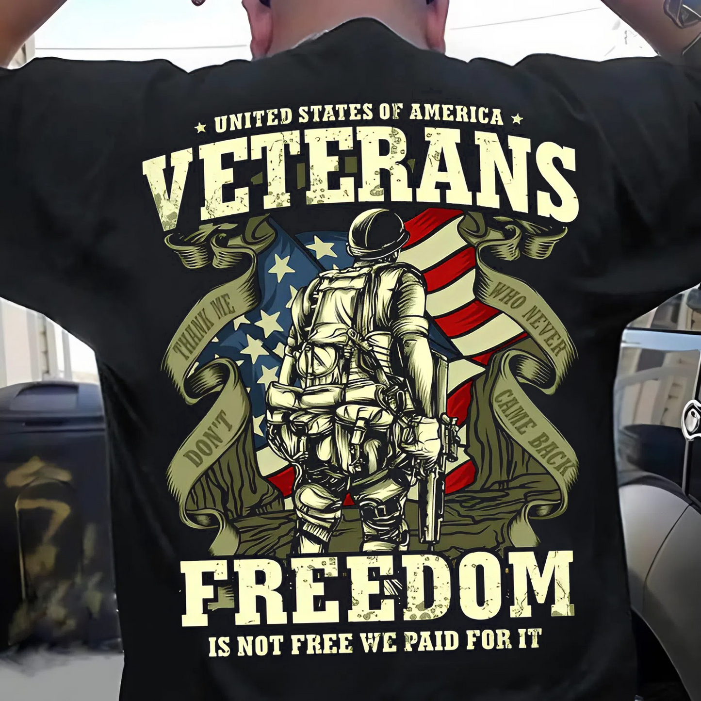 Veterans Freedom T-Shirt – Freedom Is Not Free, We Paid for It – Military Pride Tee