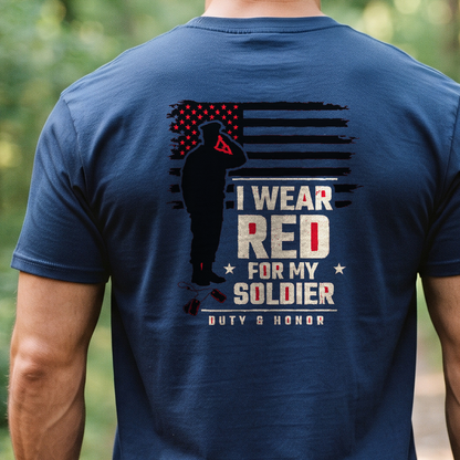 "I Wear Red For My Soldier" T-Shirt – R.E.D. Friday Remember Everyone Deployed Military Gift