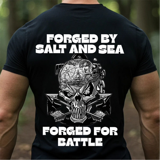 Forged in the Deep – Death Before Dishonor Skull Anchor T-Shirt, Sailor Veteran Gift