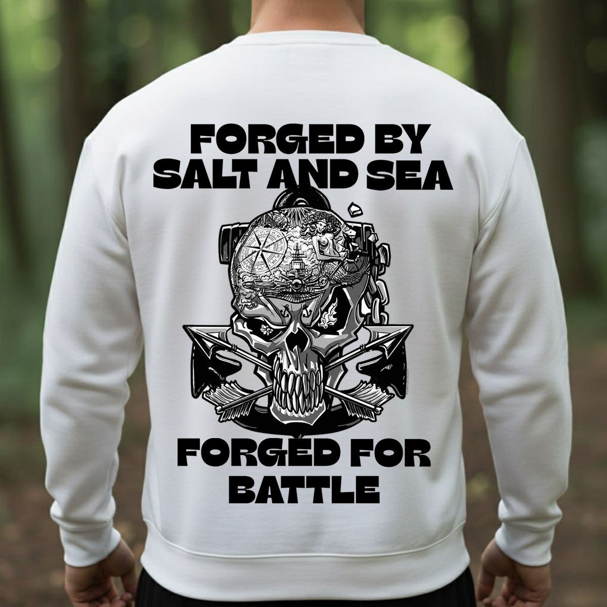 Forged in the Deep – Death Before Dishonor Skull Anchor T-Shirt, Sailor Veteran Gift
