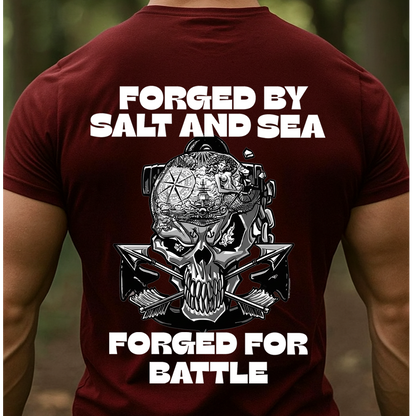 Forged in the Deep – Death Before Dishonor Skull Anchor T-Shirt, Sailor Veteran Gift