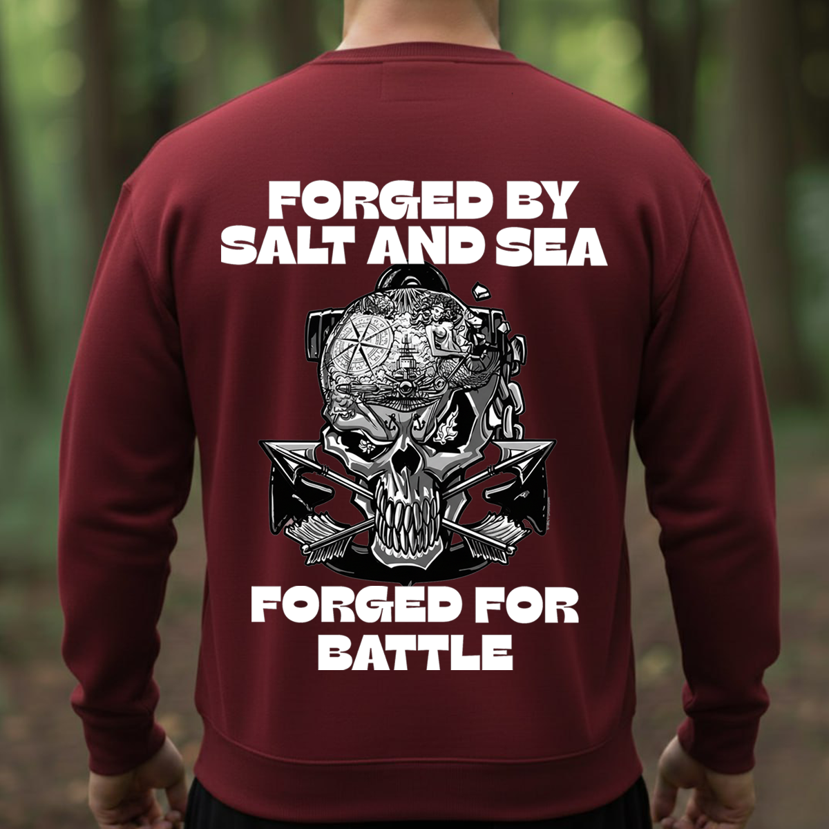 Forged in the Deep – Death Before Dishonor Skull Anchor T-Shirt, Sailor Veteran Gift