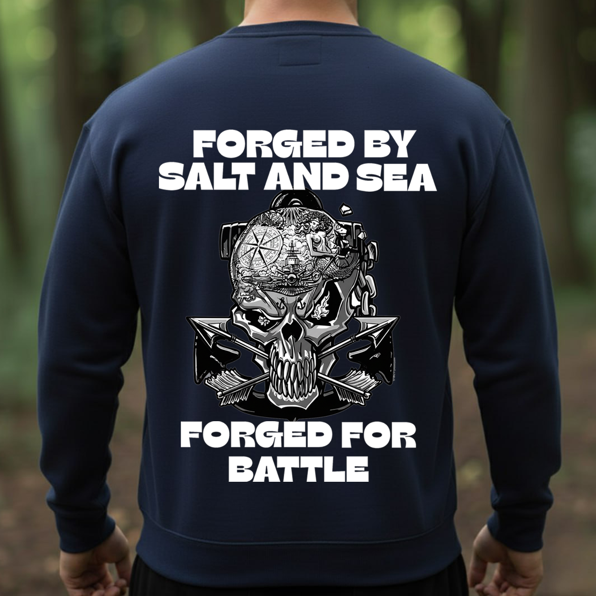 Forged in the Deep – Death Before Dishonor Skull Anchor T-Shirt, Sailor Veteran Gift