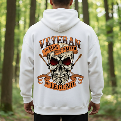 Veteran The Man The Myth The Legend Shirt – Military Skull Graphic Tee – Proud American Veteran Gift