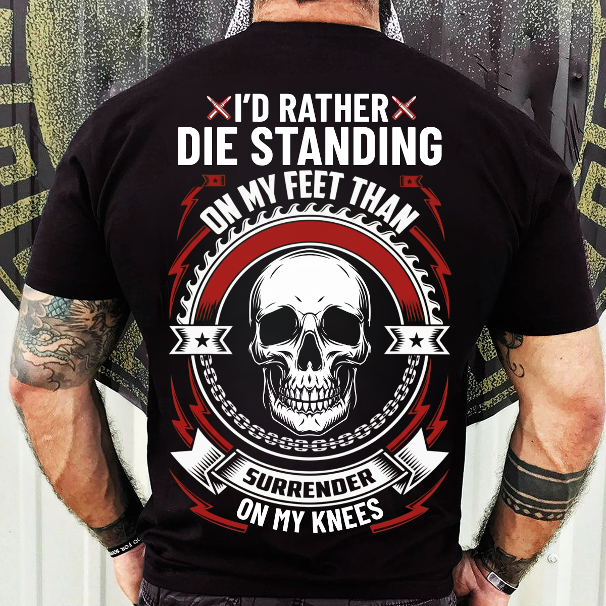 Veteran Skull T-Shirt, Sweatshirt, Hoodie – Stand Never Kneel – Military Pride Tee