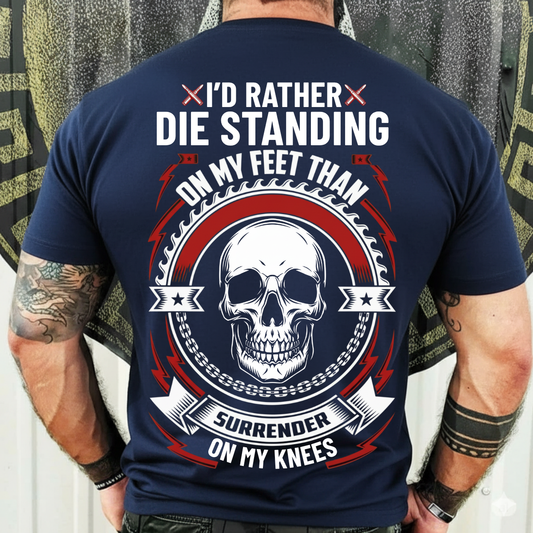 Veteran Skull T-Shirt, Sweatshirt, Hoodie – Stand Never Kneel – Military Pride Tee