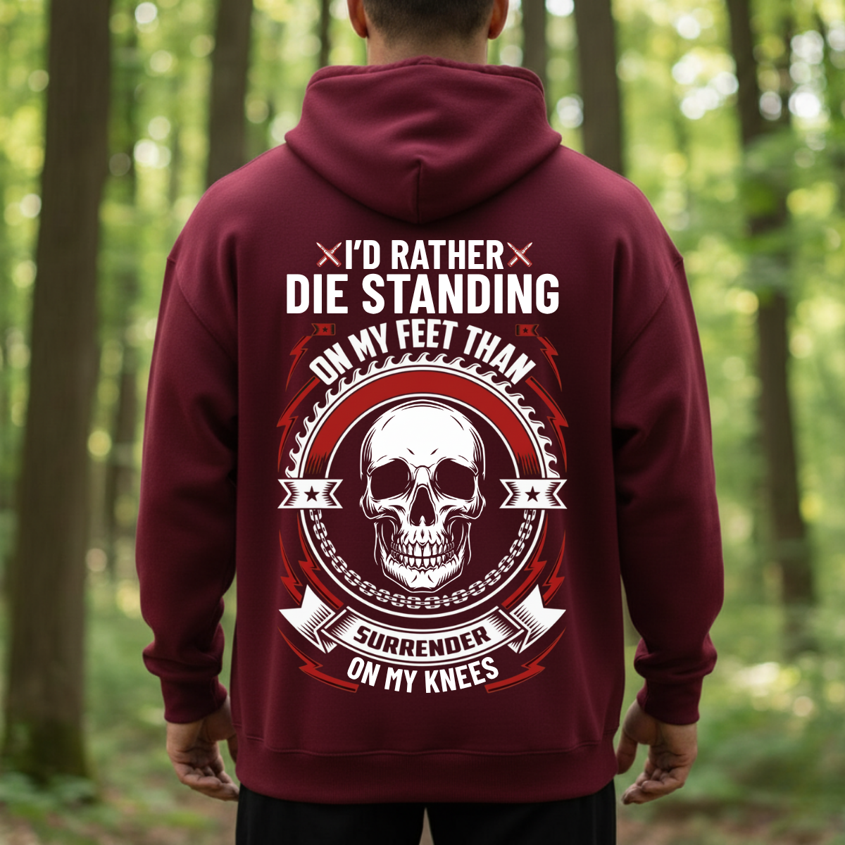 Veteran Skull T-Shirt, Sweatshirt, Hoodie – Stand Never Kneel – Military Pride Tee