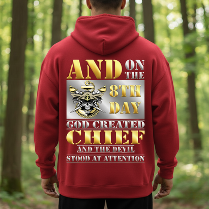 Navy Veteran Shirt – And On The 8th Day God Created Chief – Military Pride Tee