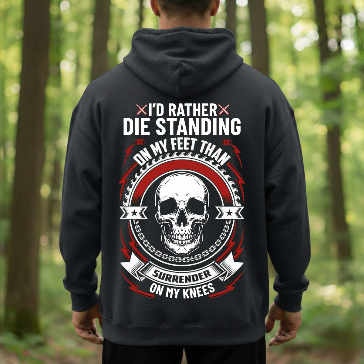 Veteran Skull T-Shirt, Sweatshirt, Hoodie – Stand Never Kneel – Military Pride Tee