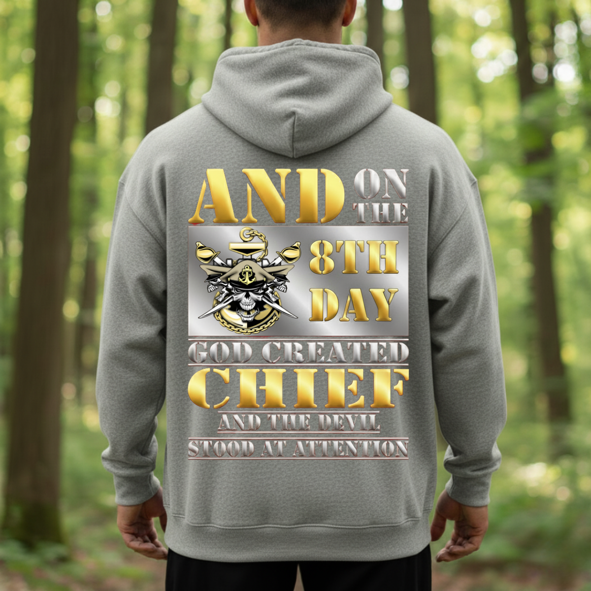 Navy Veteran Shirt – And On The 8th Day God Created Chief – Military Pride Tee