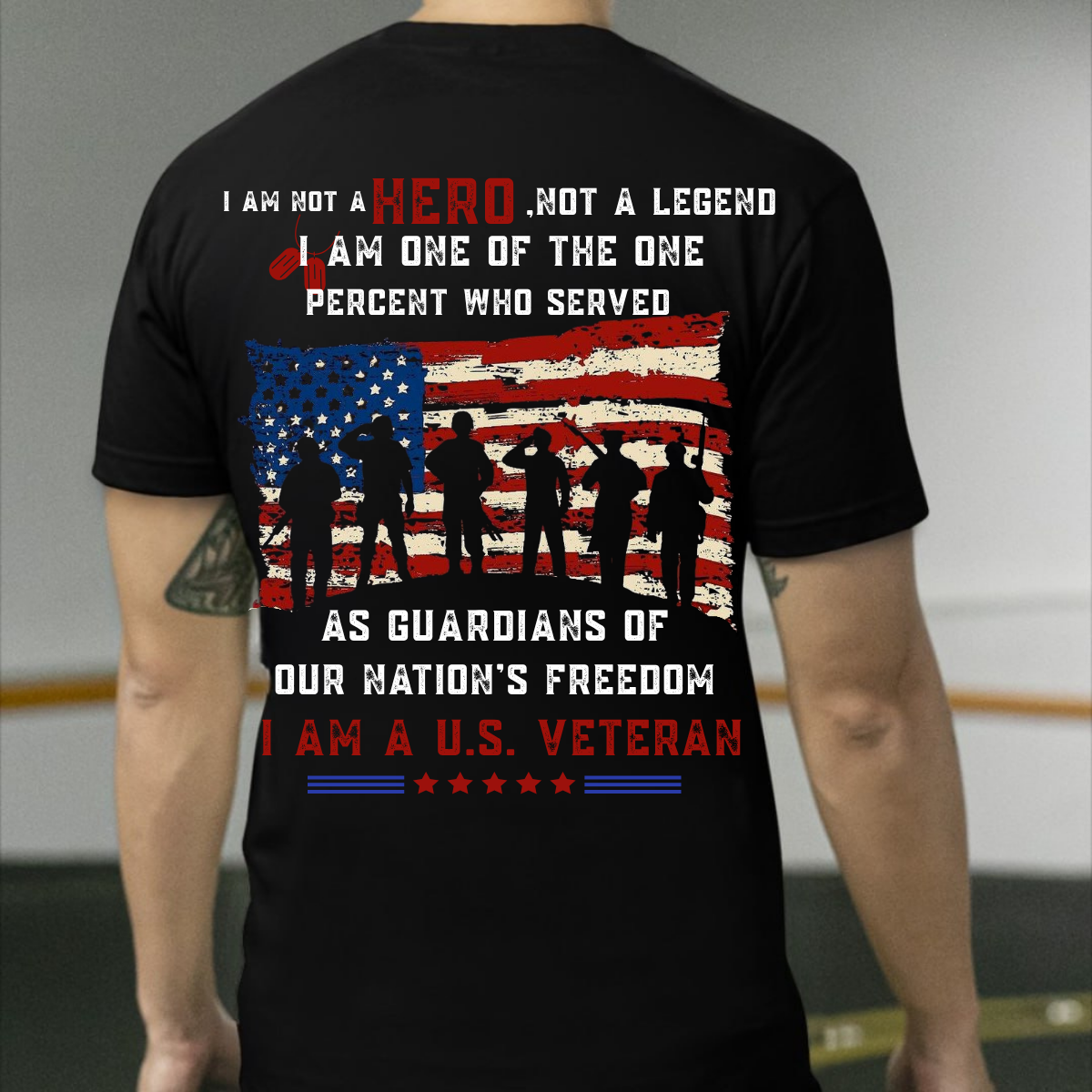 I Am a U.S. Veteran T-Shirt,  Patriotic Military Veteran Shirt with American Flag, Who Served Quote Tee, Army Soldier Gift for Men