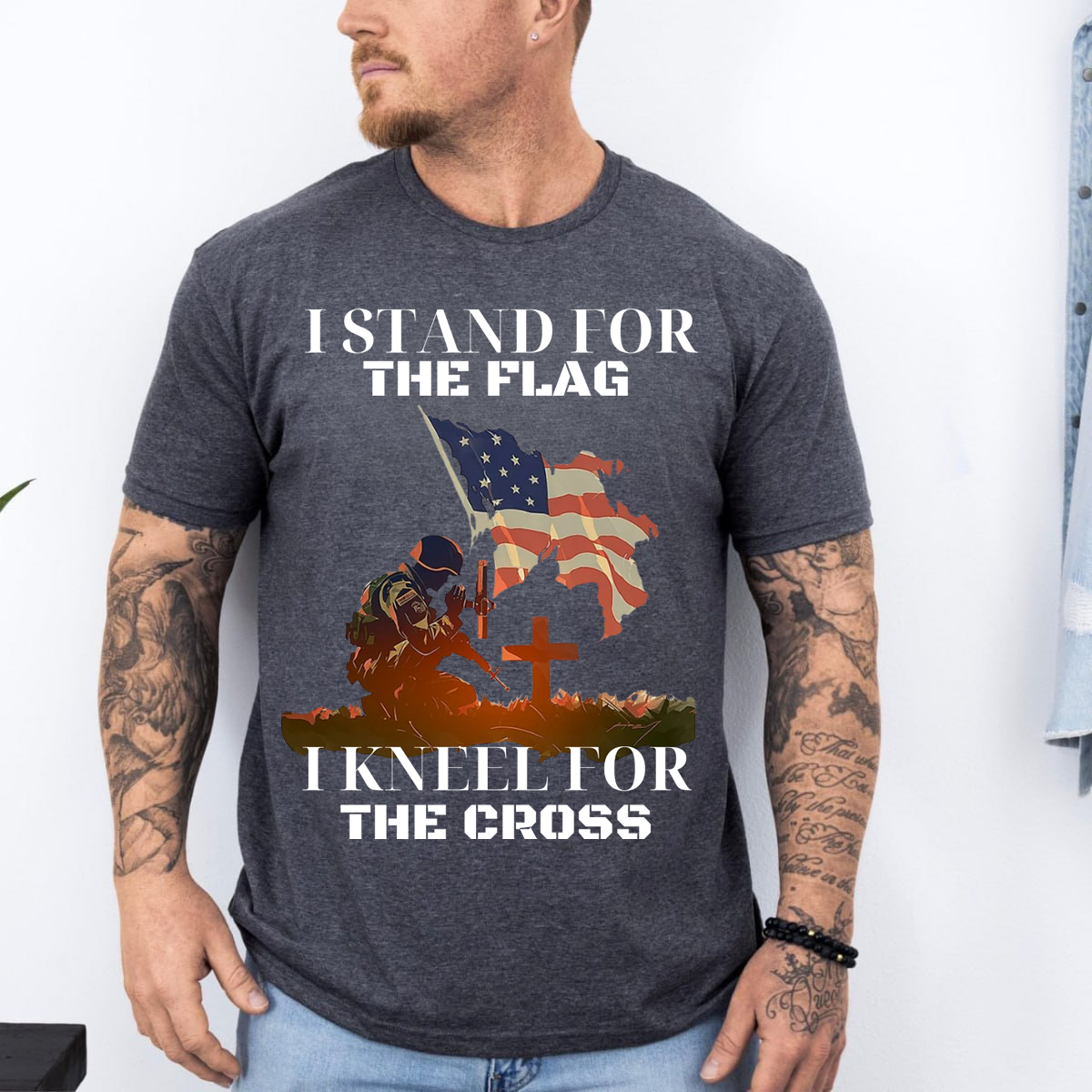 U.S. Veteran Shirt - Stand For The Flag, Kneel For The Cross - Proud Veteran Shirt, Perfect Gift For Veteran