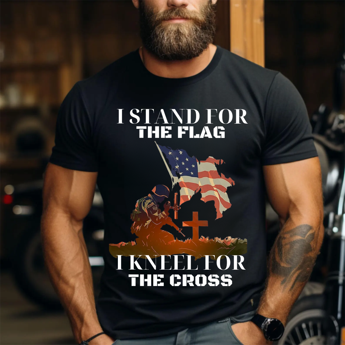 U.S. Veteran Shirt - Stand For The Flag, Kneel For The Cross - Proud Veteran Shirt, Perfect Gift For Veteran