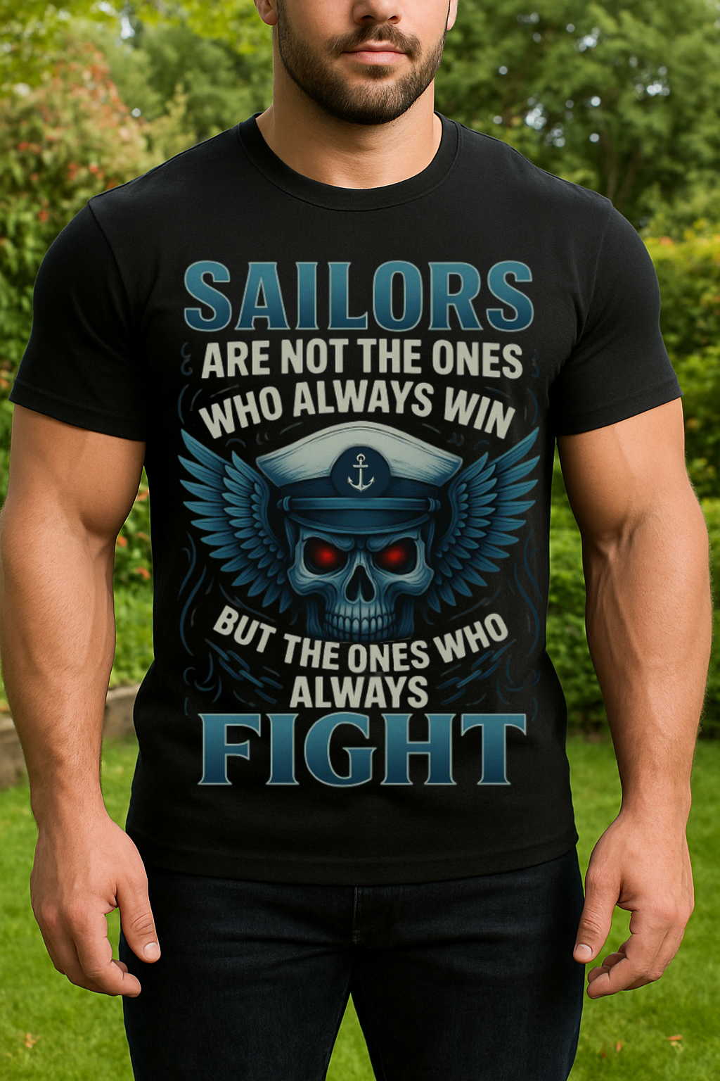 Sailors Always Fight Skull Shirt – Navy Veteran Military T-Shirt Gift