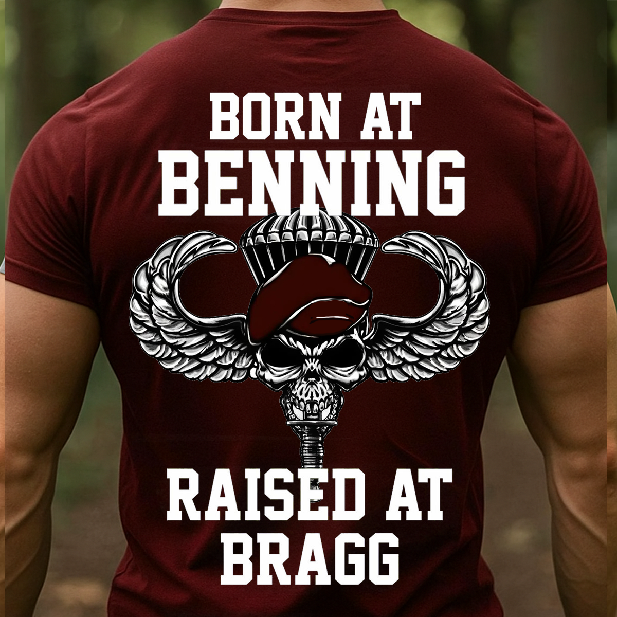 Born at Benning Raised at Bragg Shirt – Airborne Paratrooper Military Veteran T-Shirt, Hoodie,Sweatshirt