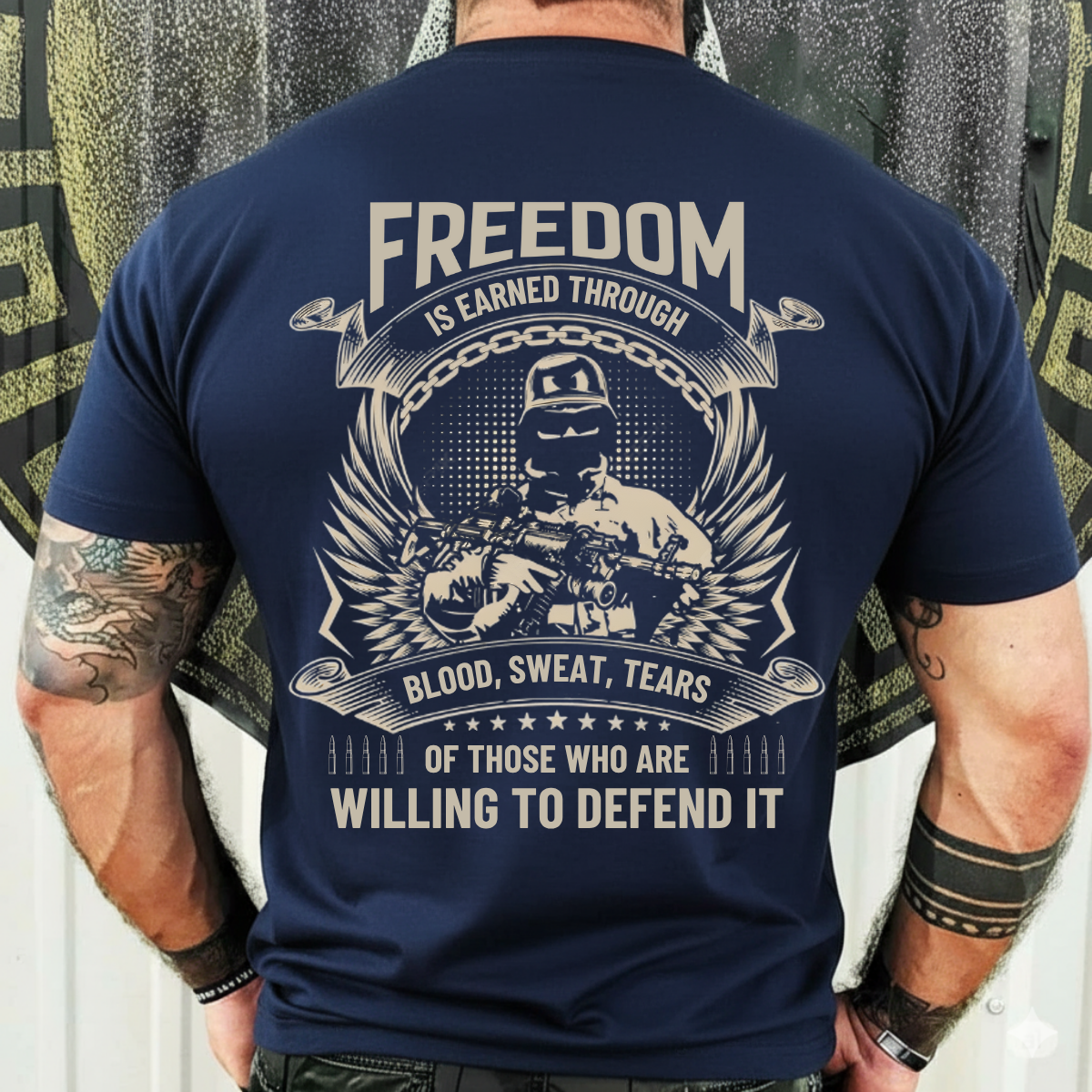 Freedom Veteran Shirt – Earned Through Blood, Sweat, And Tears – Military Pride Wear