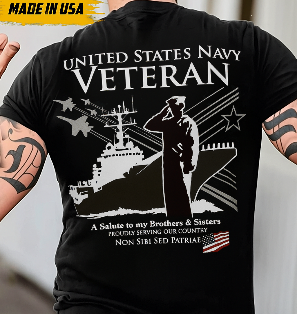 United States Navy Veteran T-Shirt – Proud Gift for Dad & Grandpa