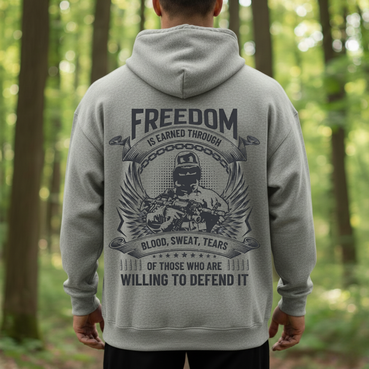 Freedom Veteran Shirt – Earned Through Blood, Sweat, And Tears – Military Pride Wear