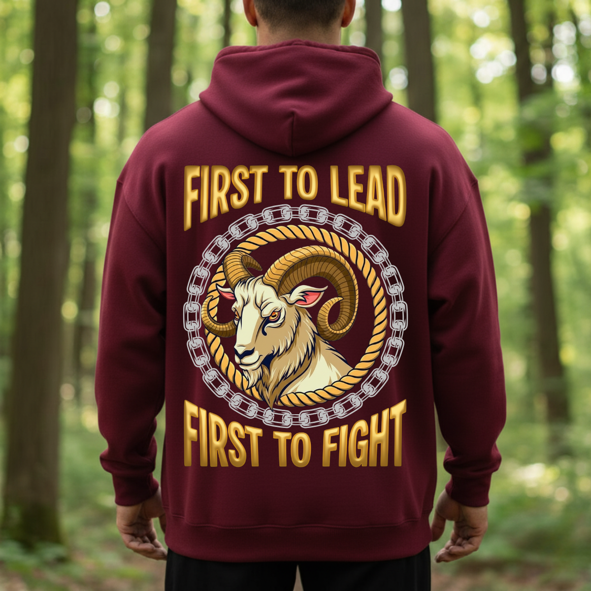 Proud Veteran Shirt – First to Lead and Fight – Ram Head Military Pride Tee