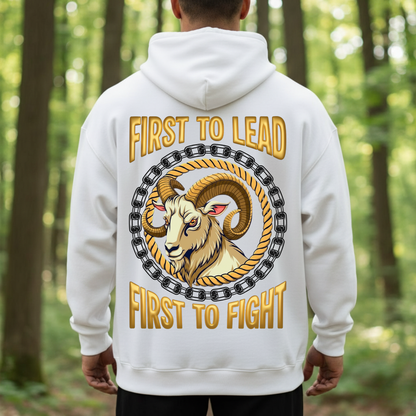 Proud Veteran Shirt – First to Lead and Fight – Ram Head Military Pride Tee