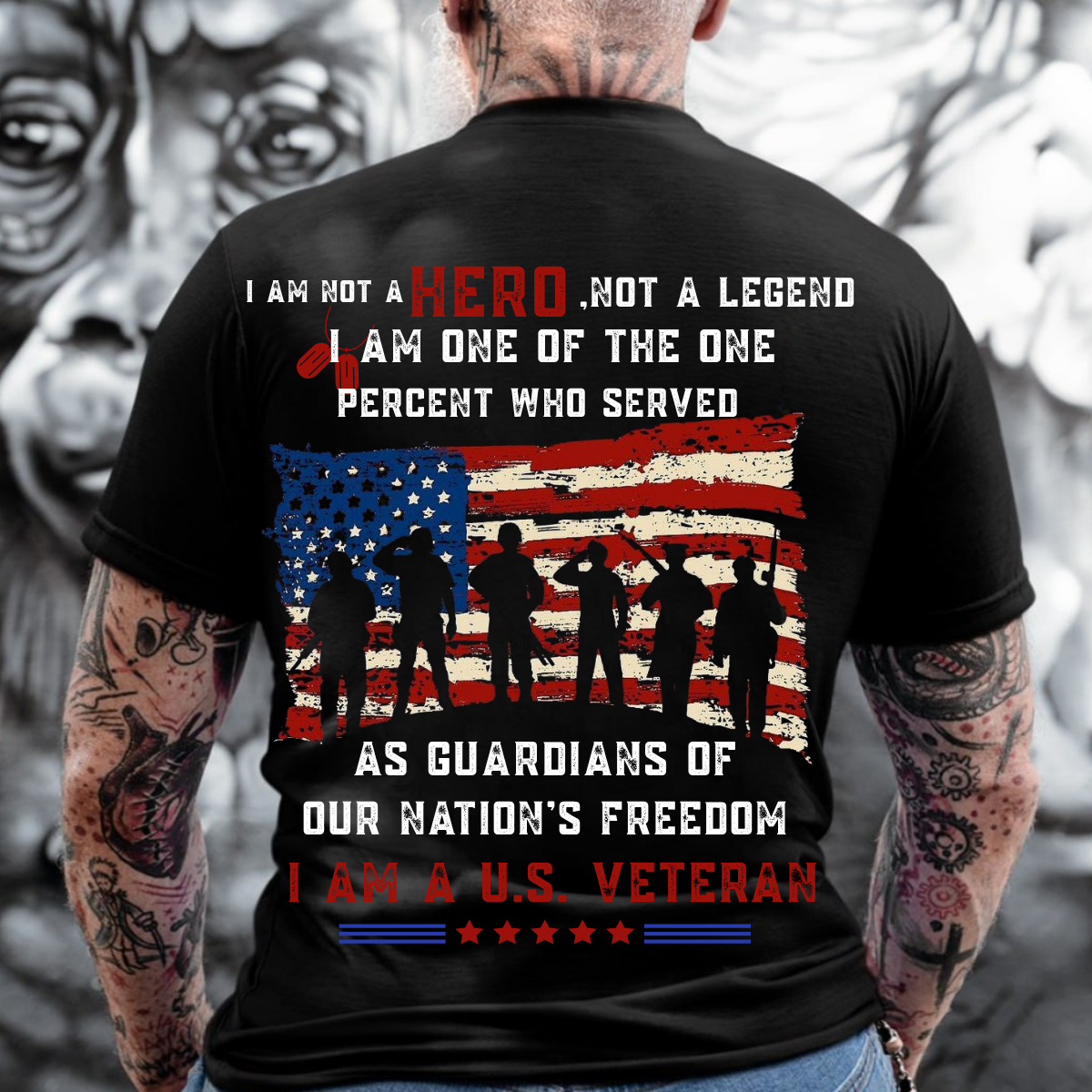 I Am a U.S. Veteran T-Shirt,  Patriotic Military Veteran Shirt with American Flag, Who Served Quote Tee, Army Soldier Gift for Men