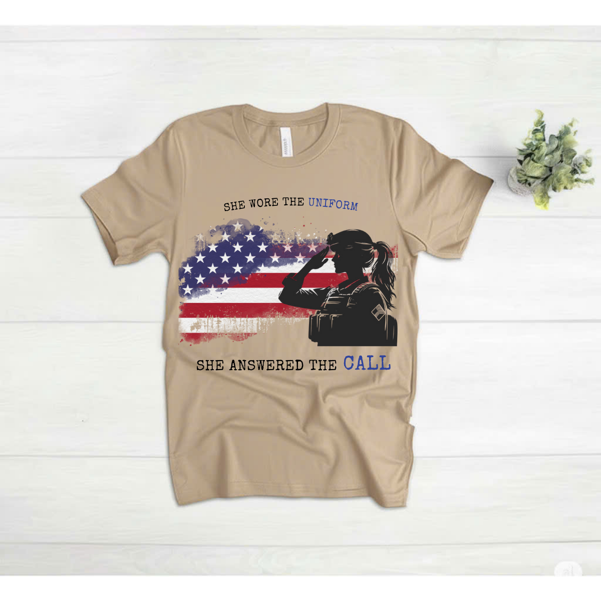 'She Wore the Uniform - She Answered the Call' Veteran T-shirt, Female Veteran, Ideal Gift for Women Veteran