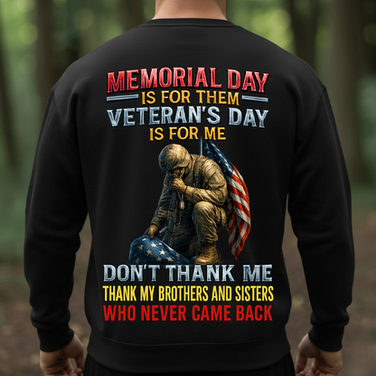 Veterans and Memorial Day Shirt – Soldier Kneeling with Flag – Honor Those Who Served Tee