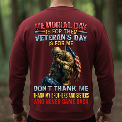 Veterans and Memorial Day Shirt – Soldier Kneeling with Flag – Honor Those Who Served Tee