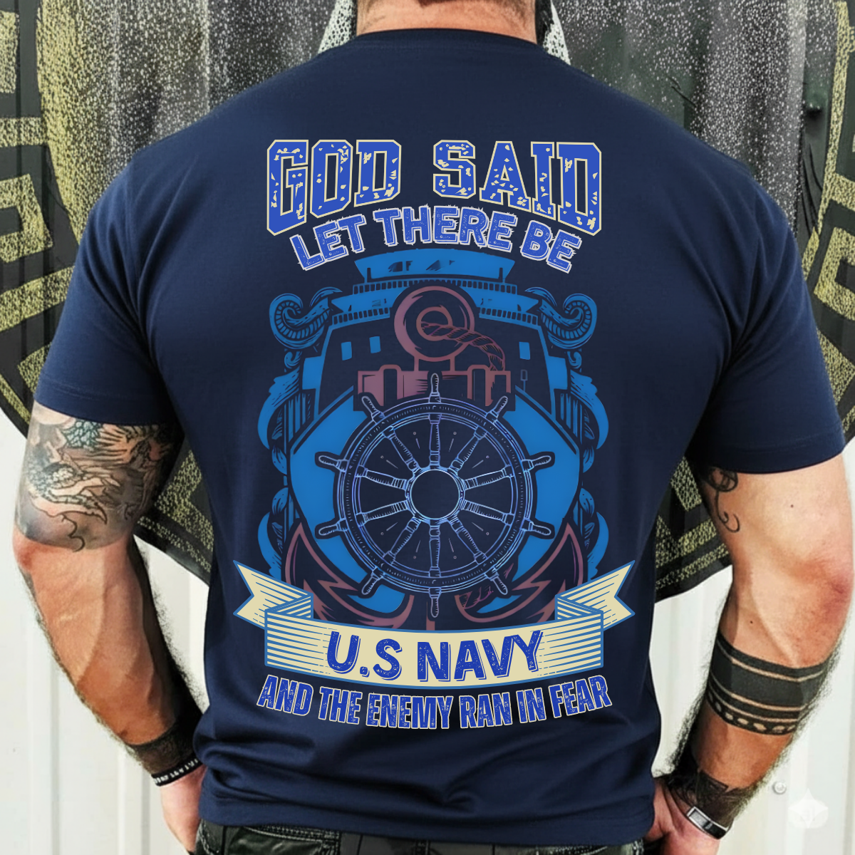 Navy Veteran T-Shirt, Sweatshirt, Hoodie – God Said Let There Be U.S. Navy – Proud Military Pride Tee