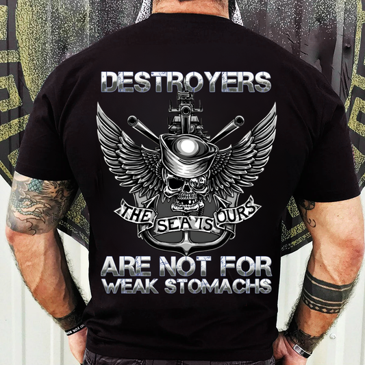 Veteran T-Shirt, Sweatshirt, Hoodie – Destroyers Sailor Pride Military Veteran Tee – Skull Anchor Warrior Gift