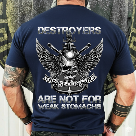 Veteran T-Shirt, Sweatshirt, Hoodie – Destroyers Sailor Pride Military Veteran Tee – Skull Anchor Warrior Gift