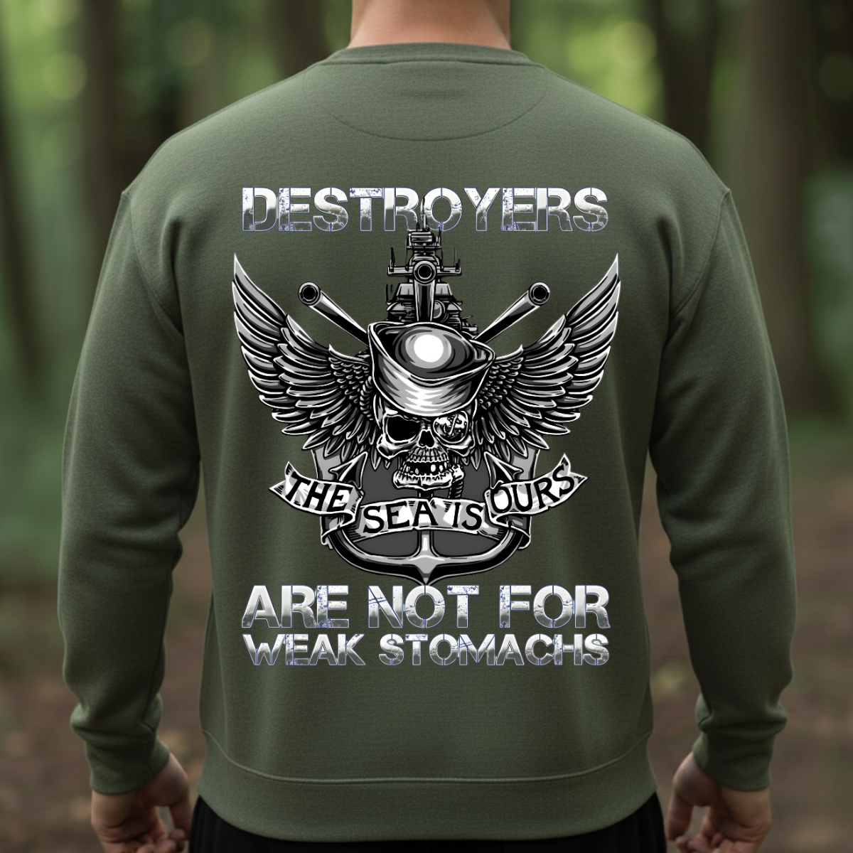 Veteran T-Shirt, Sweatshirt, Hoodie – Destroyers Sailor Pride Military Veteran Tee – Skull Anchor Warrior Gift