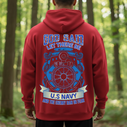 Navy Veteran T-Shirt, Sweatshirt, Hoodie – God Said Let There Be U.S. Navy – Proud Military Pride Tee