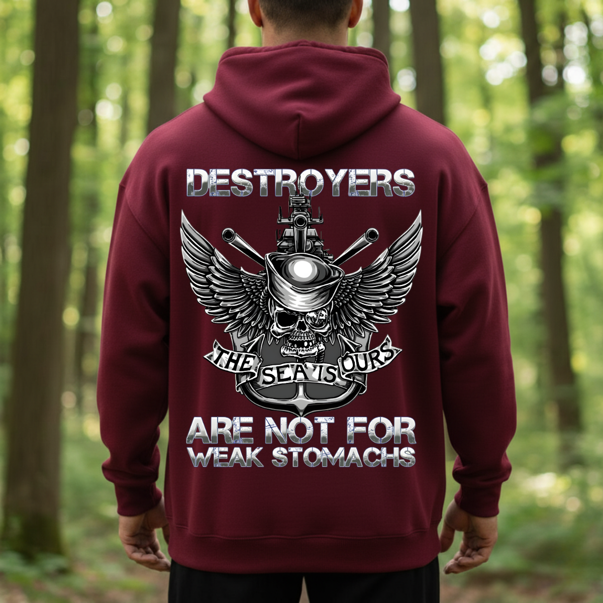 Veteran T-Shirt, Sweatshirt, Hoodie – Destroyers Sailor Pride Military Veteran Tee – Skull Anchor Warrior Gift